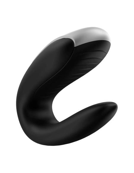 Satisfyer Double Fun - tölthető intelligens páros vibrátor távirányítóval (fekete)