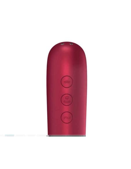 Satisfyer Dual Love - újratölthető, vízálló intelligens csikló és hüvelyvibrátor (piros)