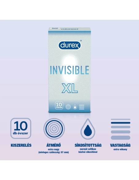 Durex Invisible XL - extra nagy óvszer (10 db)