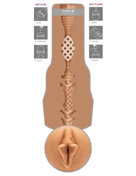 Fleshlight Autumn Falls krém – valósághű vagina (testszín)