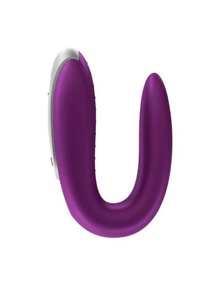 Satisfyer Double Fun - újratölthető, vízálló intelligens páros vibrátor távirányítóval (lila)