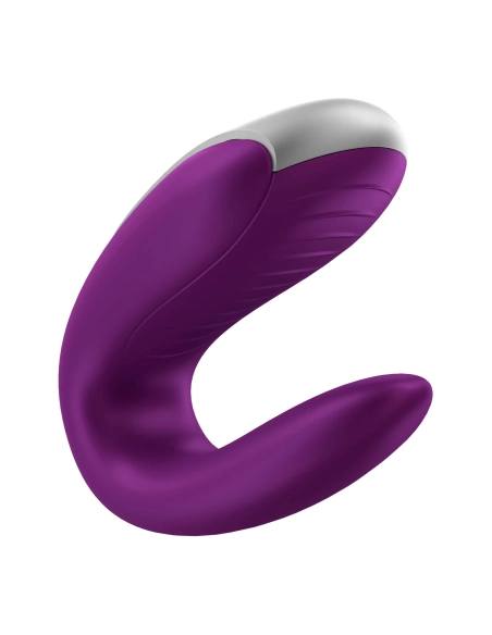 Satisfyer Double Fun - újratölthető, vízálló intelligens páros vibrátor távirányítóval (lila)