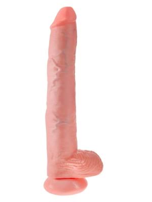 Hatalmas XXL vibrátor King Cock 14 Horn Dildo 35cm Natural