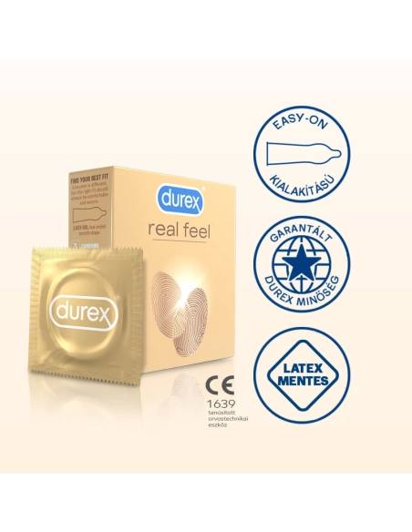 Durex Real Feel óvszer latex mentes 3 db