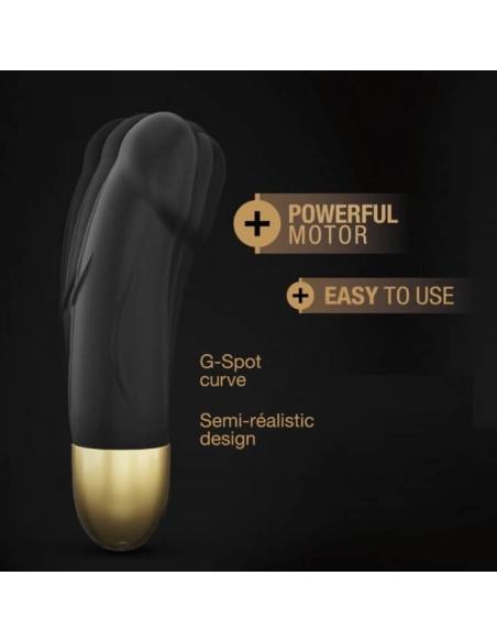 Dorcel Real Vibration S 2.0 - újratölthető vibrátor (fekete és arany)