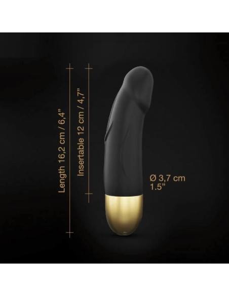 Dorcel Real Vibration S 2.0 - újratölthető vibrátor (fekete és arany)