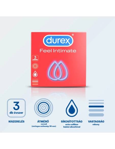 Durex Feel Intimate ultravékony óvszer 3 db