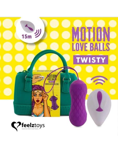 FEELZTOYS Twisty töltő, vízálló, forgó vibrációs tojás lila